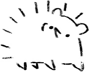 【デジタルプランナー用文具】素朴なハリネズミのハンコ