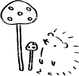 【デジタルプランナー用文具】素朴なハリネズミのハンコ