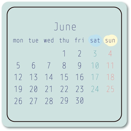 【デジタルプランナー用文具】2023年のカレンダー(モダンカラー / ミニタイプ)