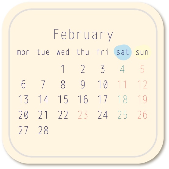 【デジタルプランナー用文具】2023年のカレンダー(ナチュラルカラー / ミニタイプ)