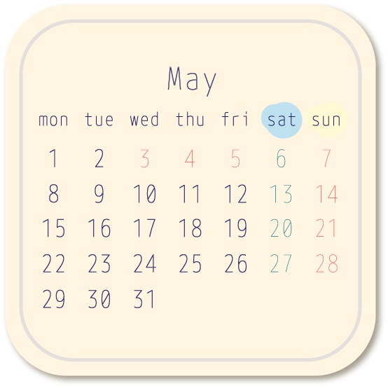 【デジタルプランナー用文具】2023年のカレンダー(ナチュラルカラー / ミニタイプ)