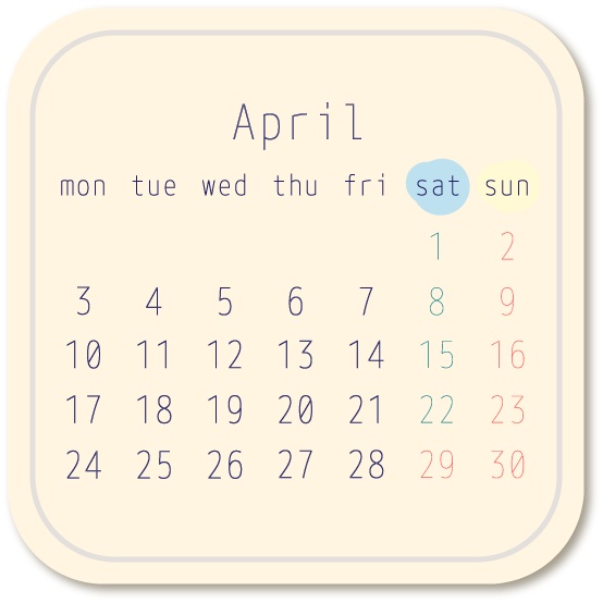 【デジタルプランナー用文具】2023年のカレンダー(ナチュラルカラー / ミニタイプ)