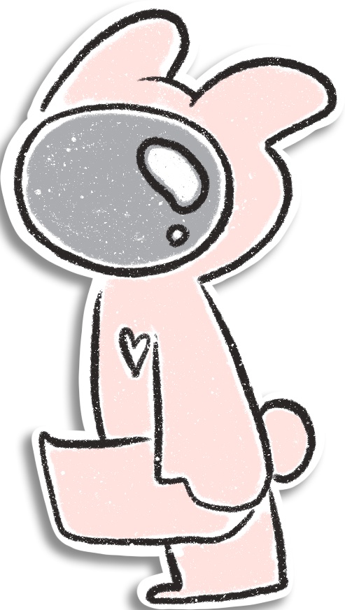 【デジタルプランナー用文具】ウサギの宇宙飛行士ステッカー