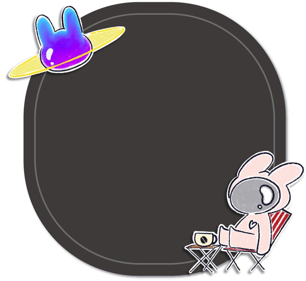 【デジタルプランナー用文具】ウサギの宇宙飛行士ふせん