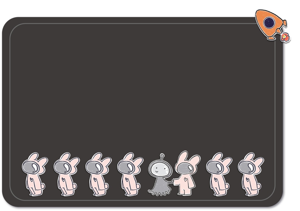 【デジタルプランナー用文具】ウサギの宇宙飛行士ふせん