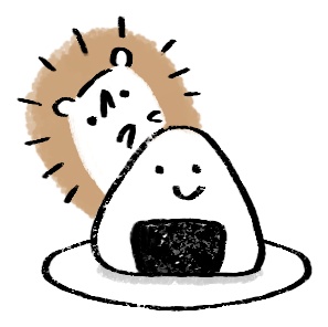 【デジタルプランナー用文具】ハリネズミとごちそうステッカー