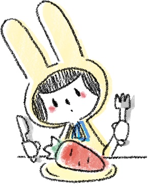 【デジタル手帳素材】らびこちゃんと夏の日常デジタルスタンプ