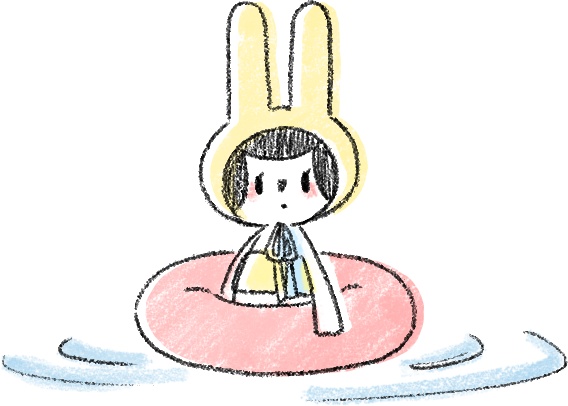 【デジタル手帳素材】らびこちゃんと夏の日常デジタルスタンプ