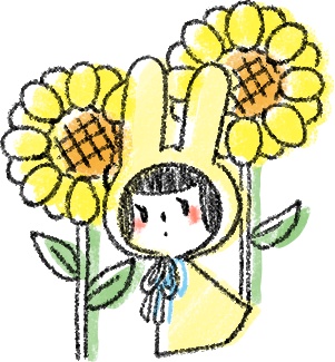 【デジタル手帳素材】らびこちゃんと夏の日常デジタルスタンプ