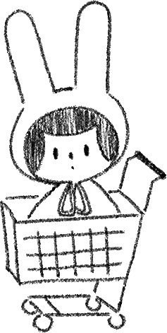 【デジタル手帳素材】らびこちゃんと夏の日常デジタルスタンプ(モノクロ)