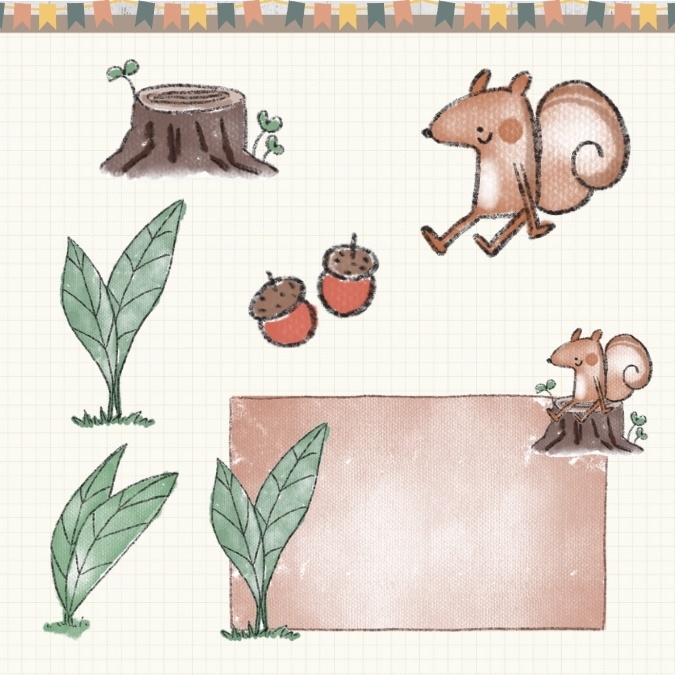 【イラスト素材】【デジタル手帳素材】「ナマケモノと森」のイラストデジタルステッカー