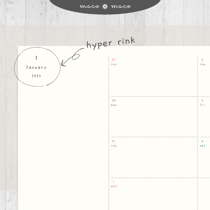 【2025年デジタルプランナー】【日曜始まり 祝日表記あり】"kawaii diary" リンク付きPDF(monthly&weekly+ノート)ipad goodnotes プレゼント付き