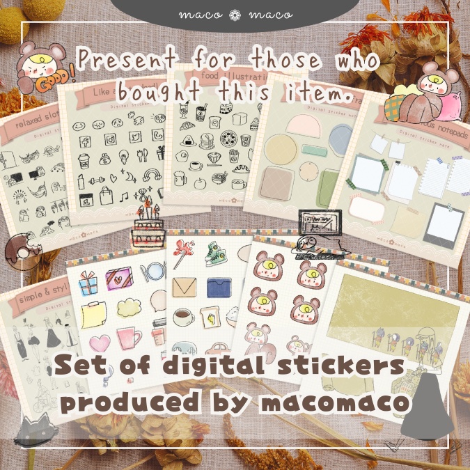 【2025年デジタルプランナー】【日曜始まり 祝日表記なし】"kawaii diary" リンク付きPDF(monthly&weekly+ノート)ipad goodnotes プレゼント付き