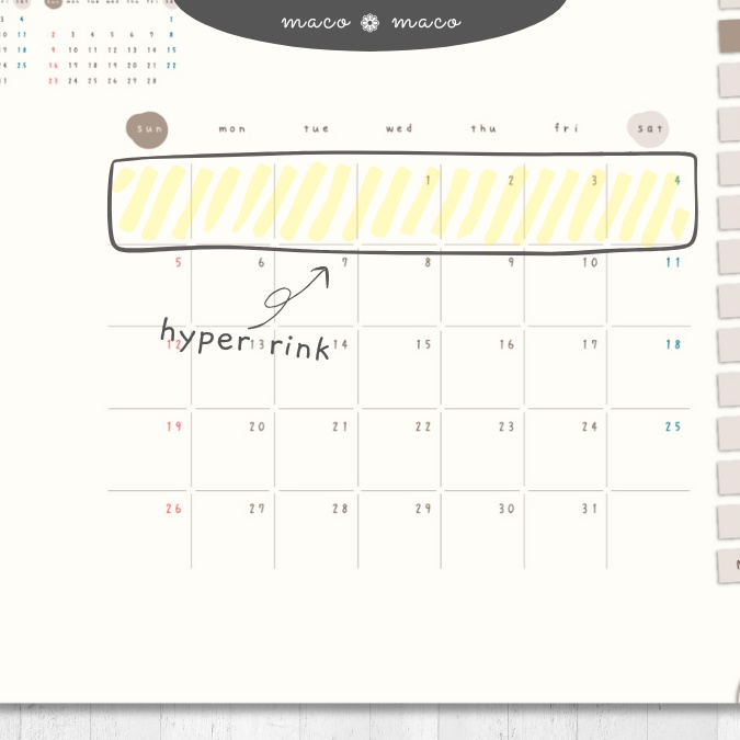 【2025年デジタルプランナー】【日曜始まり 祝日表記なし】"kawaii diary" リンク付きPDF(monthly&weekly+ノート)ipad goodnotes プレゼント付き