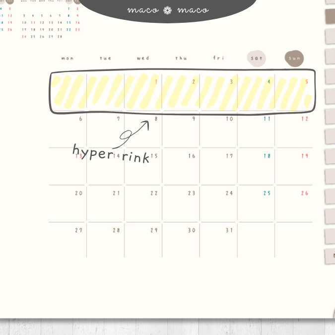【2025年デジタルプランナー】【月曜始まり 祝日表記あり】"kawaii diary" リンク付きPDF(monthly&weekly+ノート)ipad goodnotes プレゼント付き