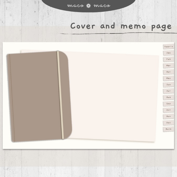 【2025年デジタルプランナー】【月曜始まり 祝日表記なし】"kawaii diary" リンク付きPDF(monthly&weekly+ノート)ipad goodnotes プレゼント付き