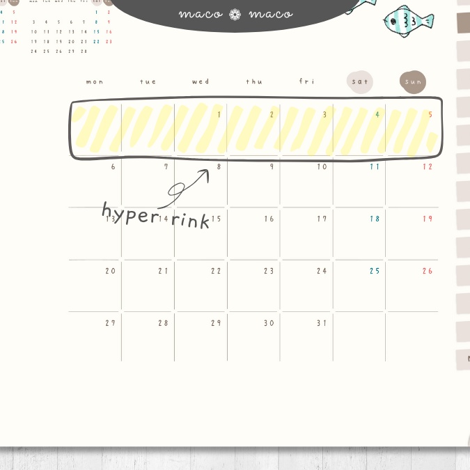 【2025年デジタルプランナー】【月曜始まり 祝日表記なし】"kawaii diary 「ウサギガール」" リンク付きPDF(monthly&weekly+ノート)ipad goodnotes プレゼント付き