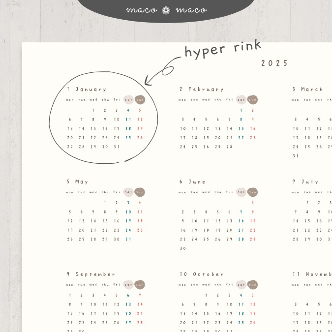 【2025年デジタルプランナー】【月曜始まり 祝日表記なし】"kawaii diary 「ウサギガール」" リンク付きPDF(monthly&weekly+ノート)ipad goodnotes プレゼント付き