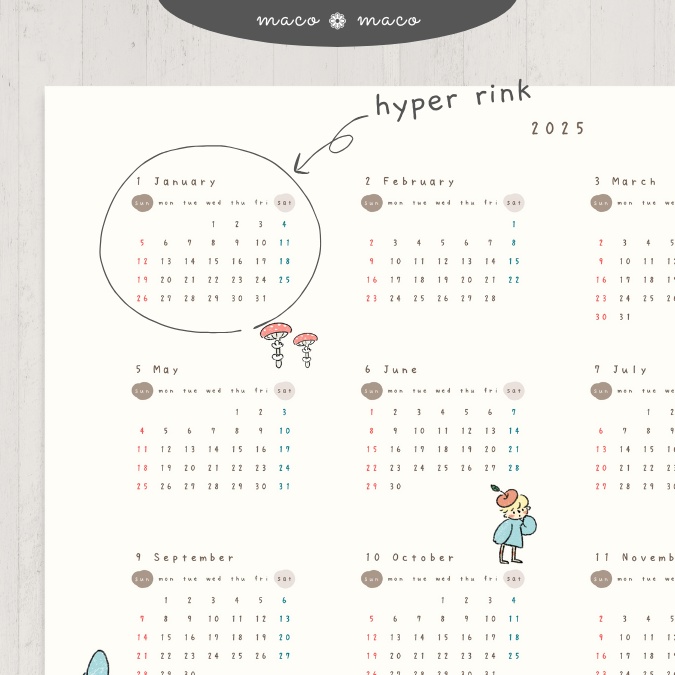 【2025年デジタルプランナー】【日曜始まり 祝日表記なし】"kawaii diary 「Lofi forest」" リンク付きPDF(monthly&weekly+ノート)ipad goodnotes プレゼント付き