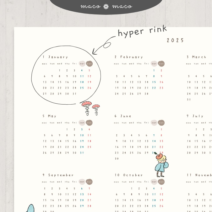 【2025年デジタルプランナー】【月曜始まり 祝日表記なし】"kawaii diary 「Lofi forest」" リンク付きPDF(monthly&weekly+ノート)ipad goodnotes プレゼント付き