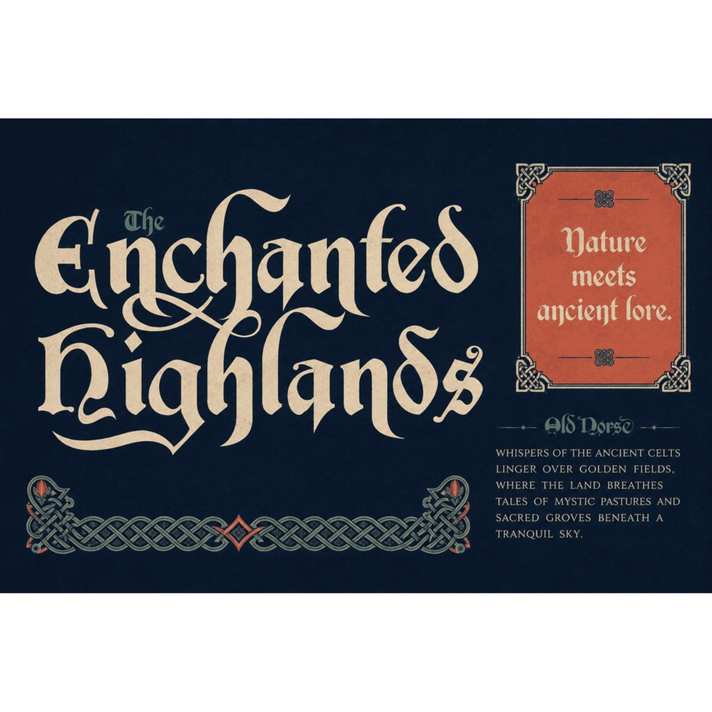 Braewick | ケルト・中世風ディスプレイ欧文フォント / Celtic Medieval Display Font