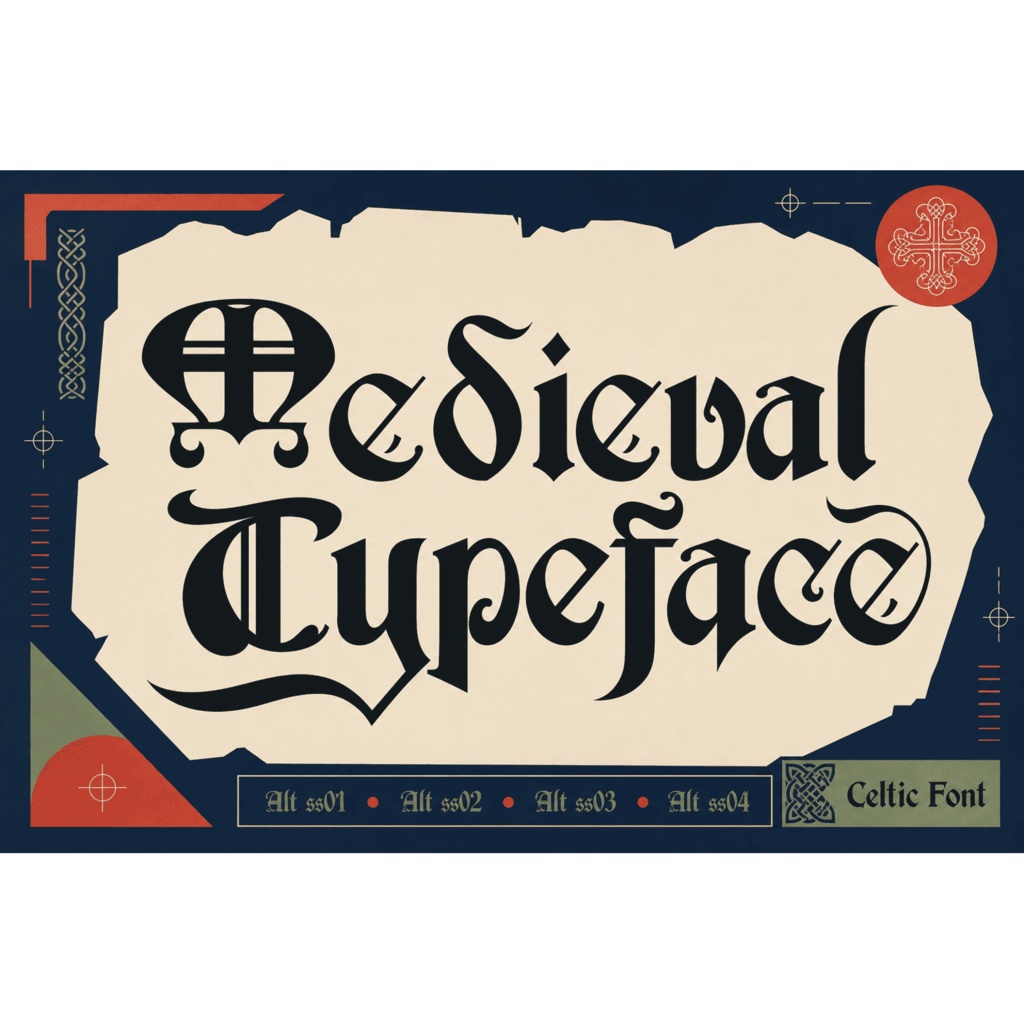 Braewick | ケルト・中世風ディスプレイ欧文フォント / Celtic Medieval Display Font
