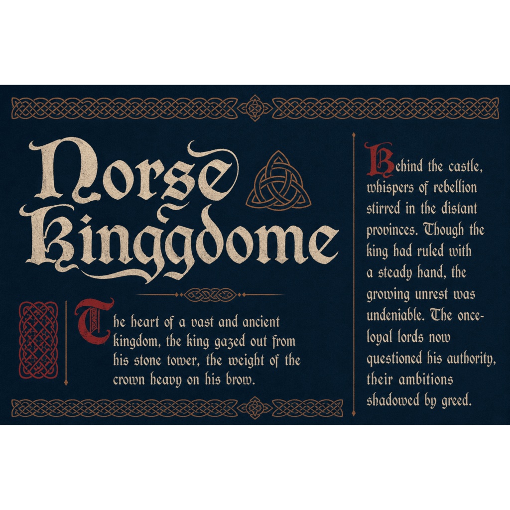 Braewick | ケルト・中世風ディスプレイ欧文フォント / Celtic Medieval Display Font