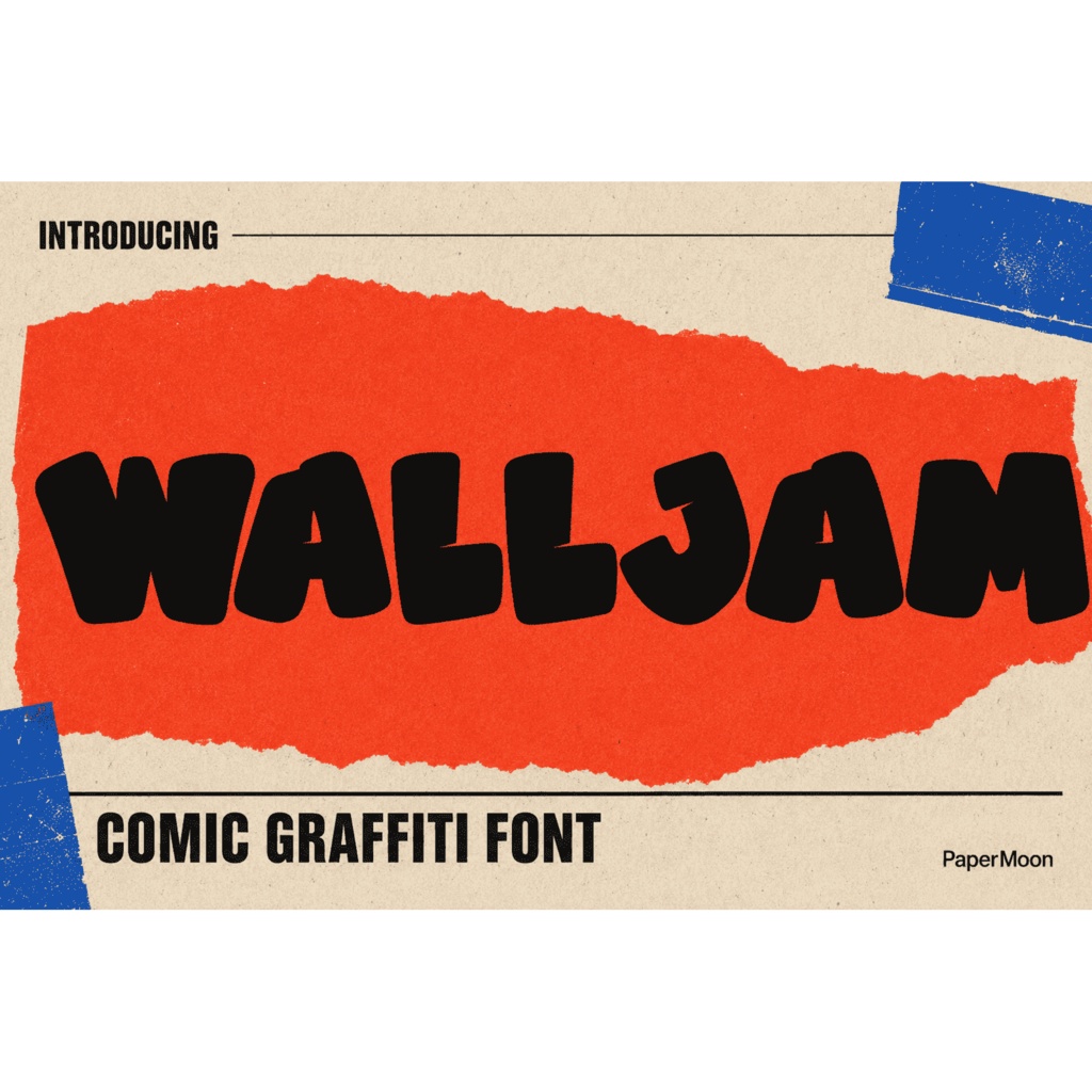 WallJam | グラフィティ欧文フォント2書体セット | Comic Graffiti Font Duo