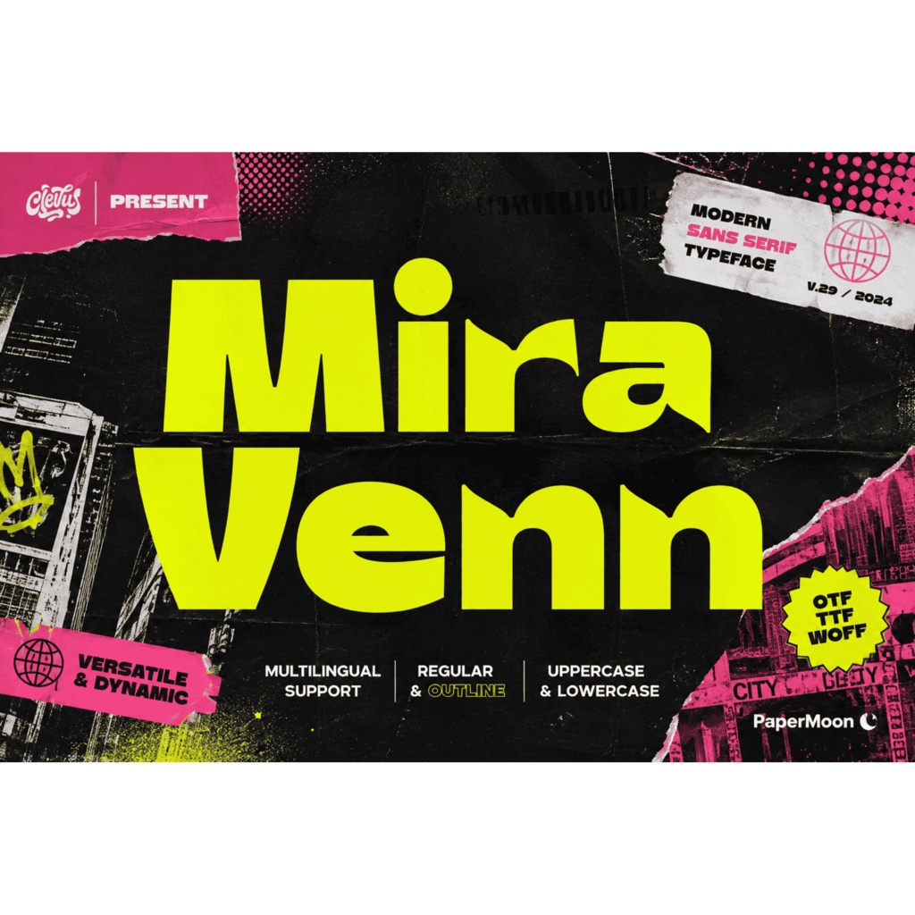 Mira Venn | Chunkyなモダン・サンセリフ英字フォント