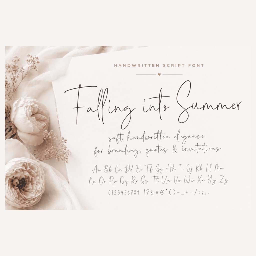 FineLetter | 手書き風の署名系欧文フォント | Handmade Script Font