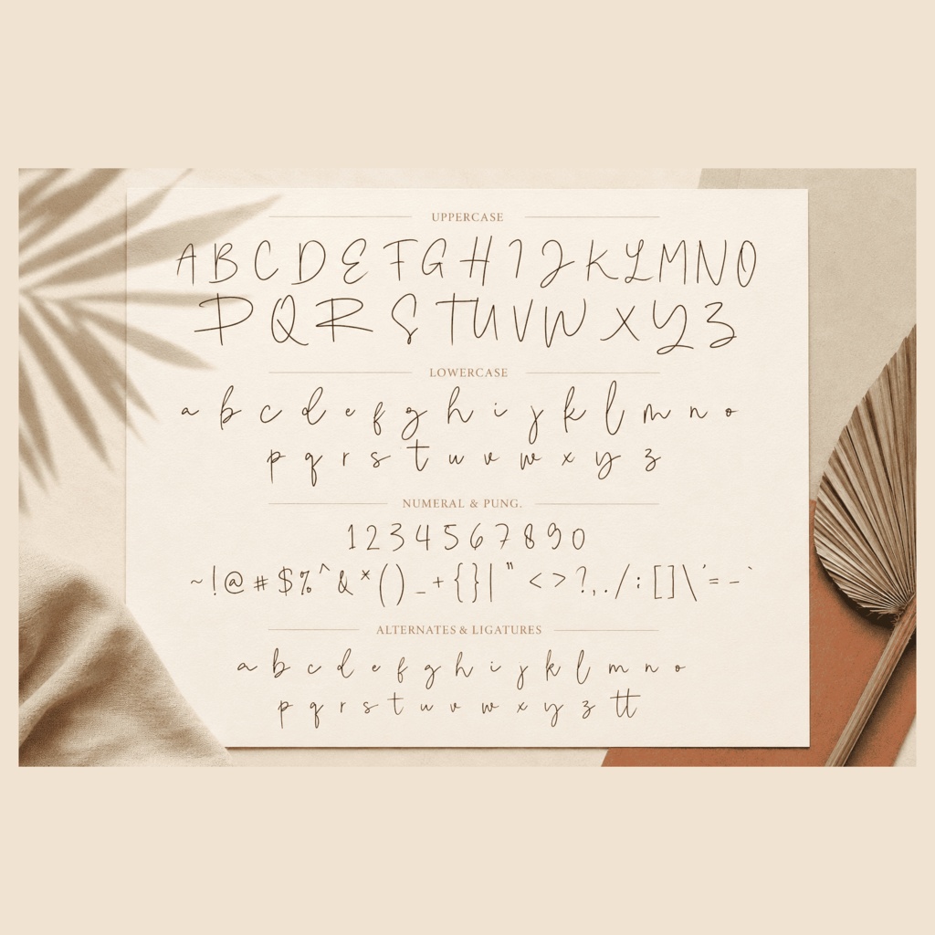 FineLetter | 手書き風の署名系欧文フォント | Handmade Script Font