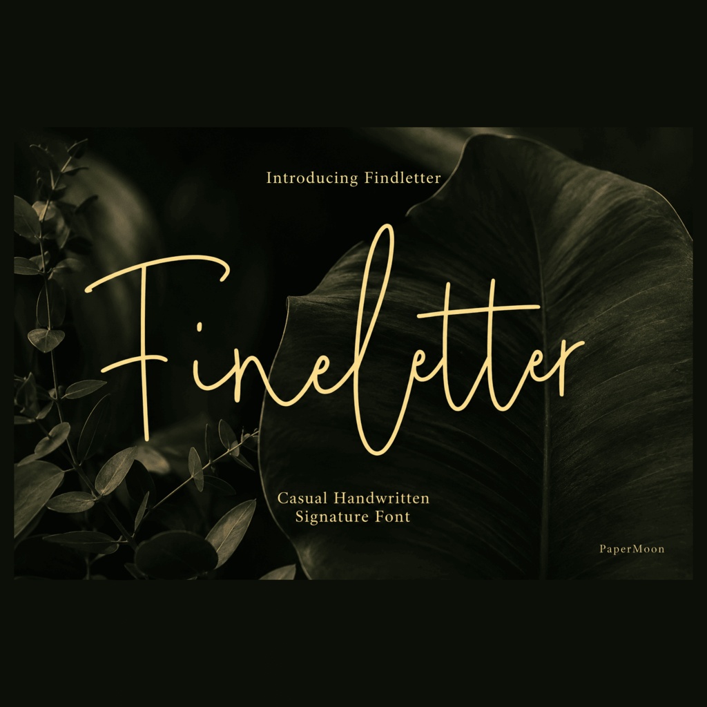 FineLetter | 手書き風の署名系欧文フォント | Handmade Script Font