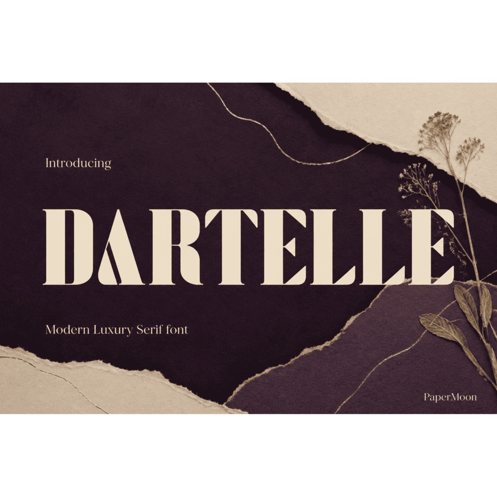 Dartelle | エレガントな欧文セリフフォント | ロゴ・ブランディング・ウェディング