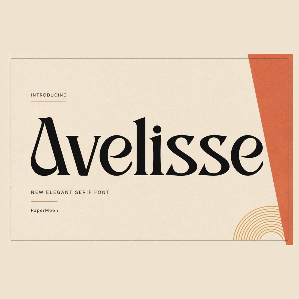 Avelisse | モダン・ラグジュアリー欧文セリフフォント | ロゴ・ブランディング向け