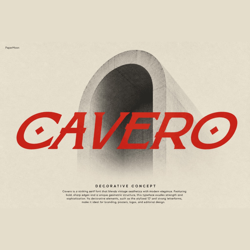 Cavero | ハイコントラスト装飾セリフ欧文フォント | 商用利用可 Display Font