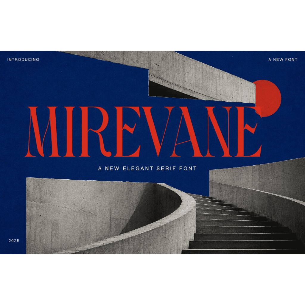 Mirevane | エレガントな欧文セリフフォント | ロゴ・ブランディング向け