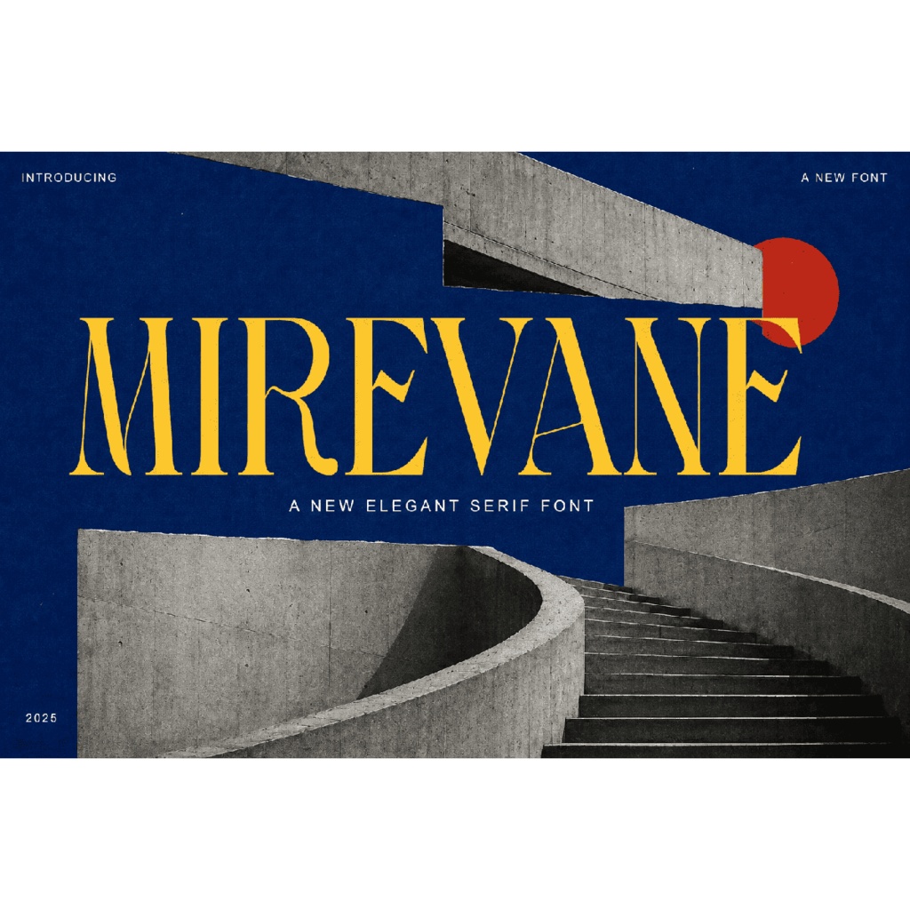 Mirevane | エレガントな欧文セリフフォント | ロゴ・ブランディング向け