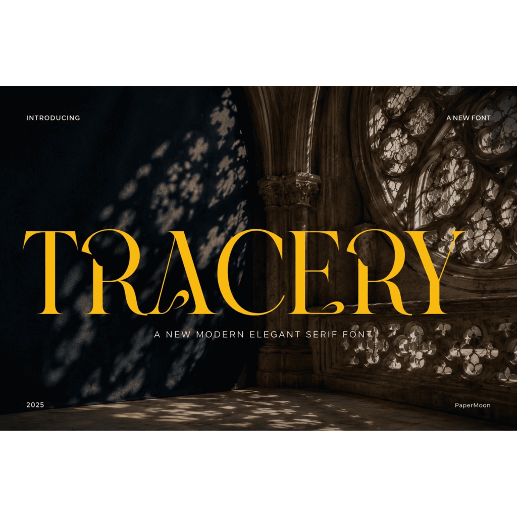 Tracery | エレガントな欧文セリフフォント | ロゴ・ブランディング・パッケージ向け（Elegant Serif Font）