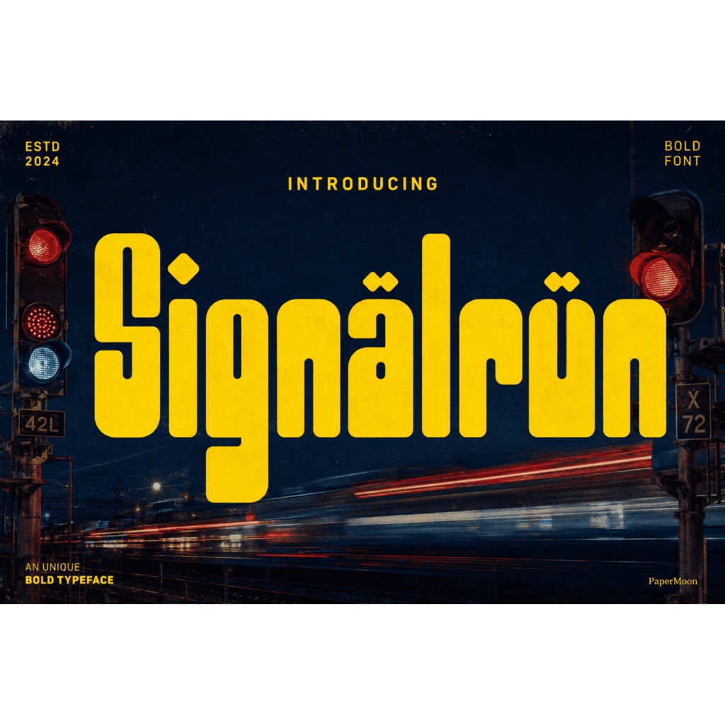 Signalrun | 太字ディスプレイ欧文フォント | ロゴ・見出し・ポスター向け