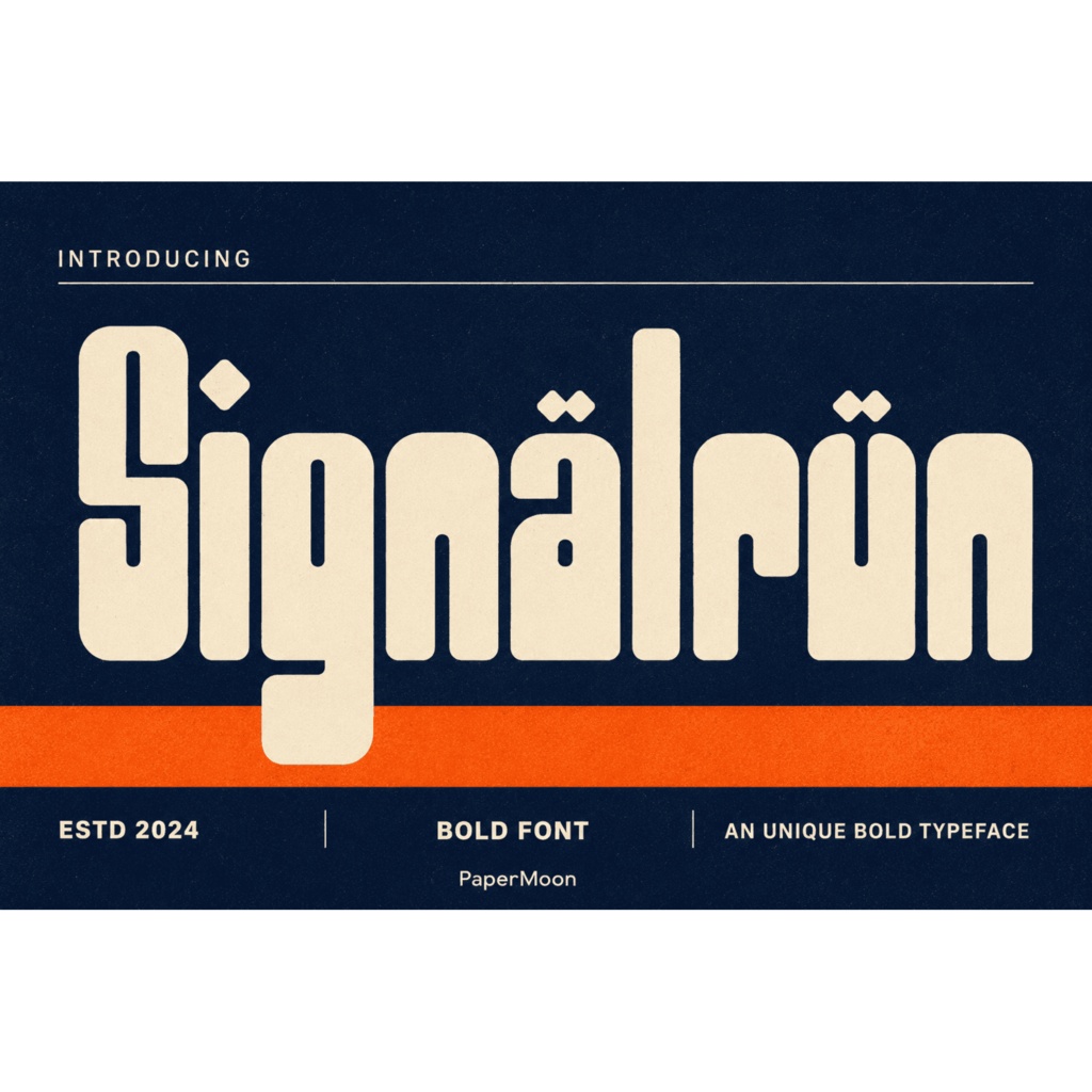 Signalrun | 太字ディスプレイ欧文フォント | ロゴ・見出し・ポスター向け