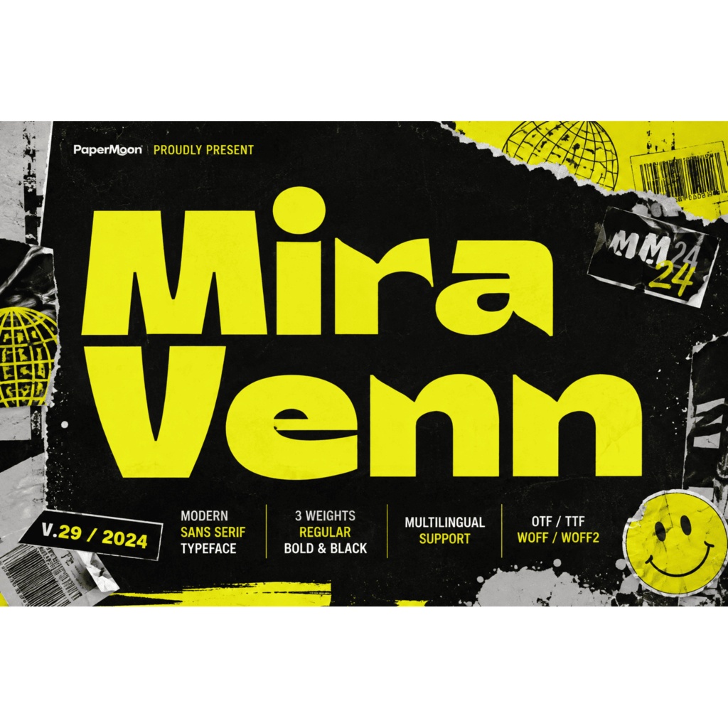 Mira Venn | Chunkyなモダン・サンセリフ英字フォント