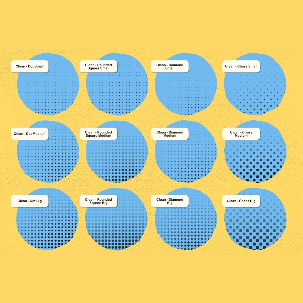Halftone Photoshop Brushes|Photoshop用ハーフトーンブラシ|ドット・網点・レトロ風テクスチャ