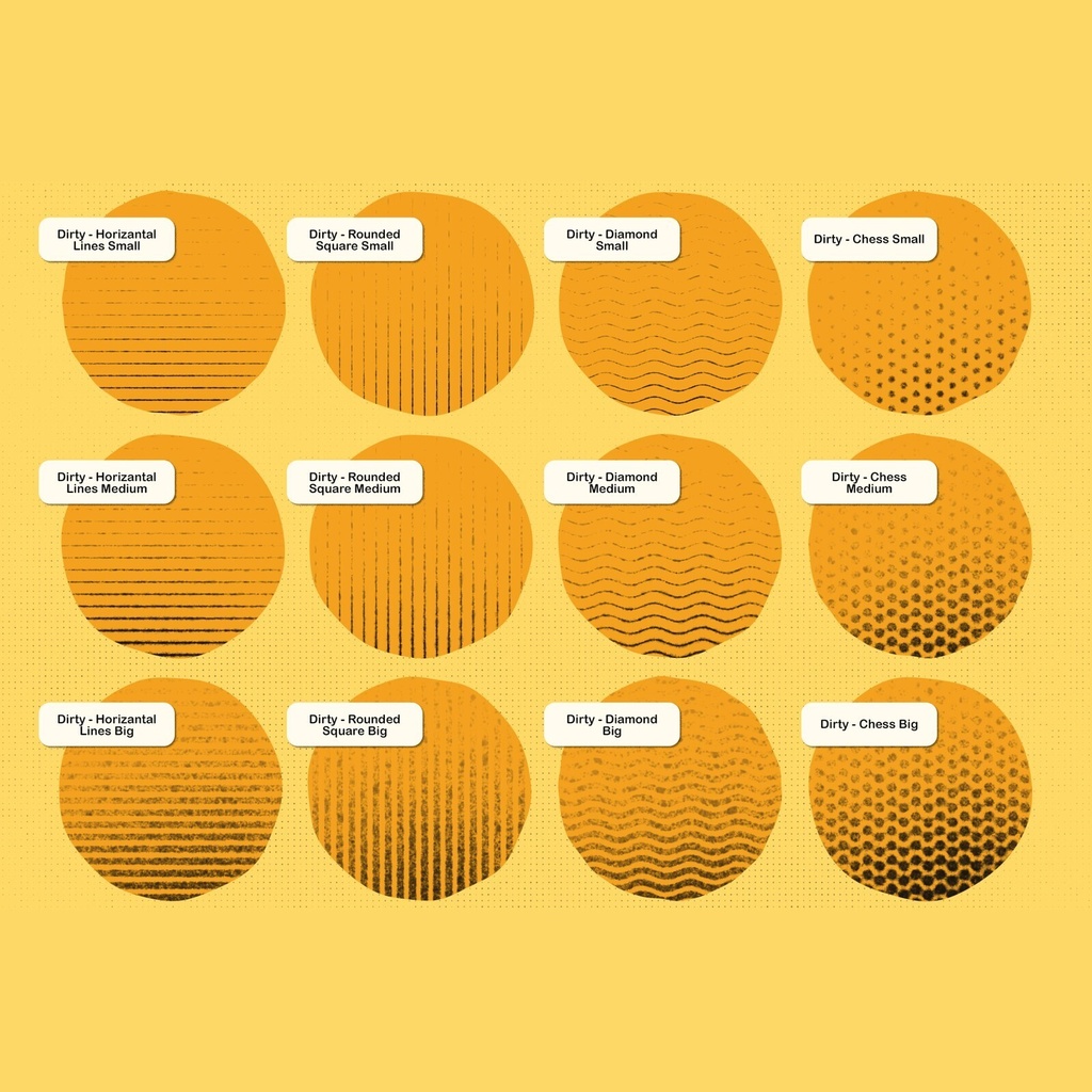 Halftone Photoshop Brushes|Photoshop用ハーフトーンブラシ|ドット・網点・レトロ風テクスチャ