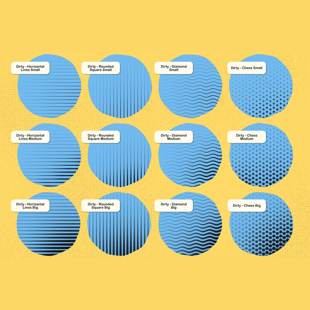 Halftone Photoshop Brushes|Photoshop用ハーフトーンブラシ|ドット・網点・レトロ風テクスチャ