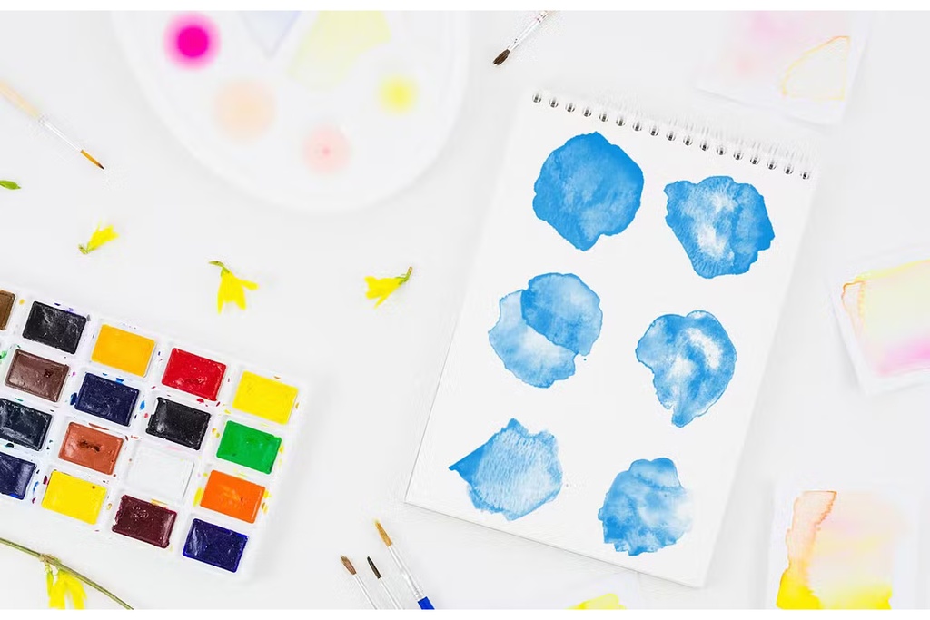 WaterColor Stamp Brushes|Photoshop用水彩スタンプブラシ77種|本物の水彩画から製作・にじみ表現