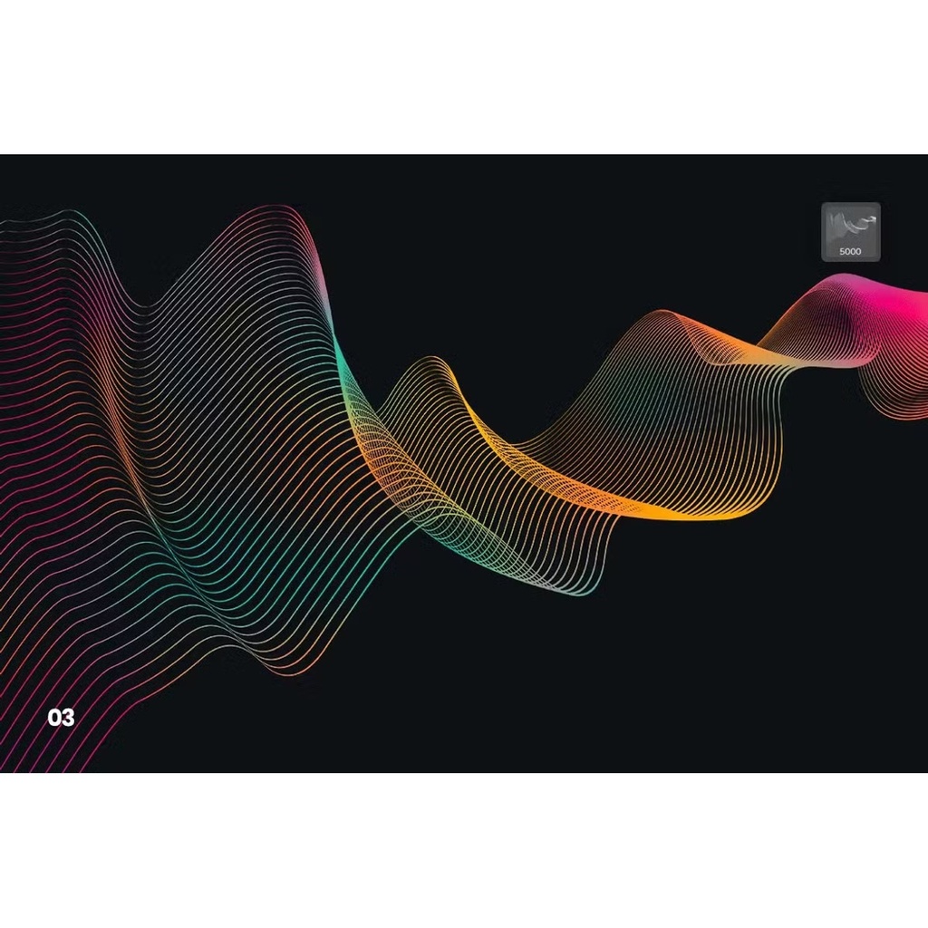 Digital Linear Waves|Photoshop用テクノ系ラインブラシ10種