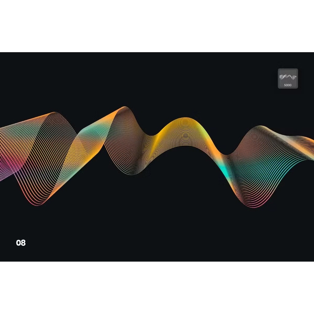 Digital Linear Waves|Photoshop用テクノ系ラインブラシ10種