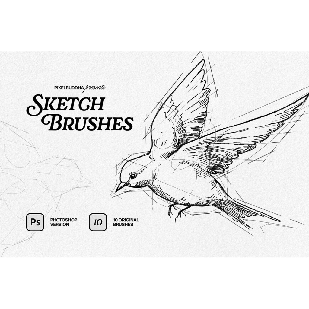 Sketcher Brushes｜Illustrator・Photoshop対応 スケッチ鉛筆ブラシ