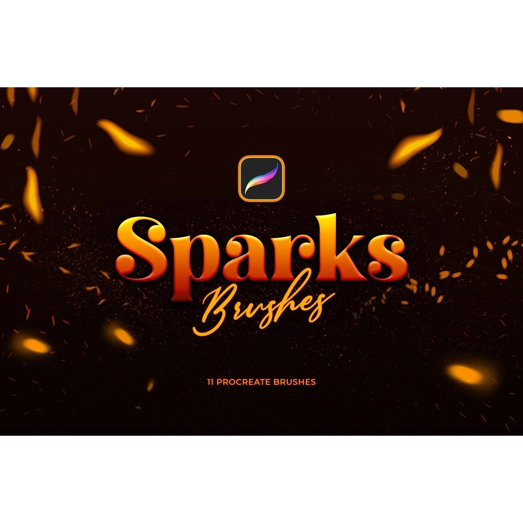 Sparks Procreate Brushes｜火花エフェクトブラシ11種