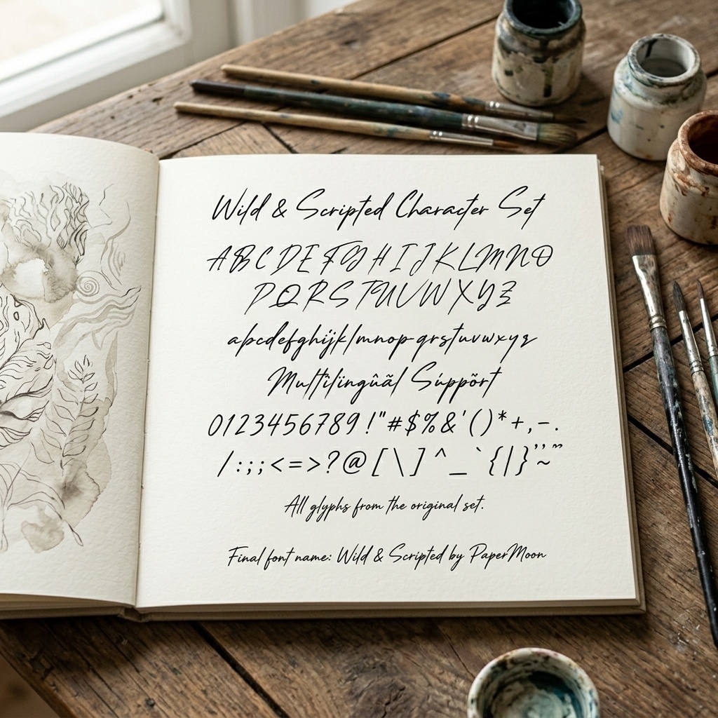 Feral Note | ラフで力強い手書き風英字フォント | ロゴ・ポスター向け